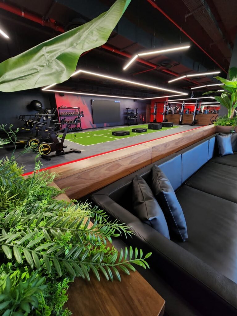 Gym interior design project at Irqah Club by Arch Echo